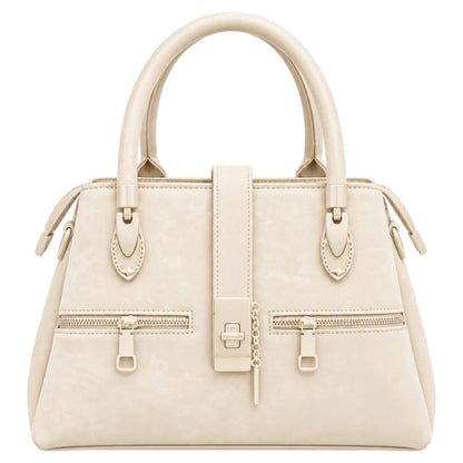 Eleganzio Cream Top Handle Handbag