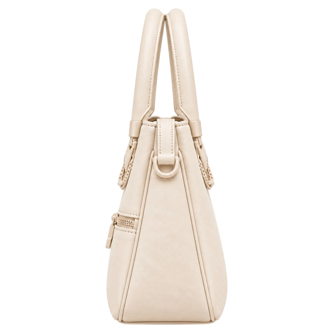 Eleganzio Cream Top Handle Handbag