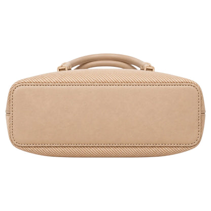 Eleganzio Women’s Beige Textured Handbag with Rounded Handles