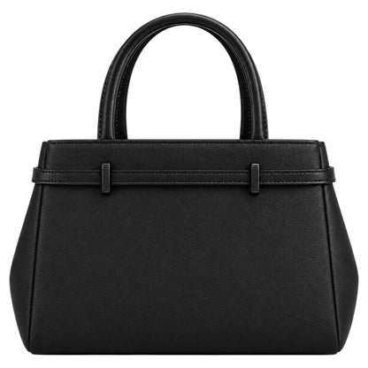 Eleganzio Women’s Black Structured Handbag with Buckle Detail